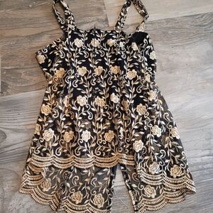 Fashion gold large USA blouse